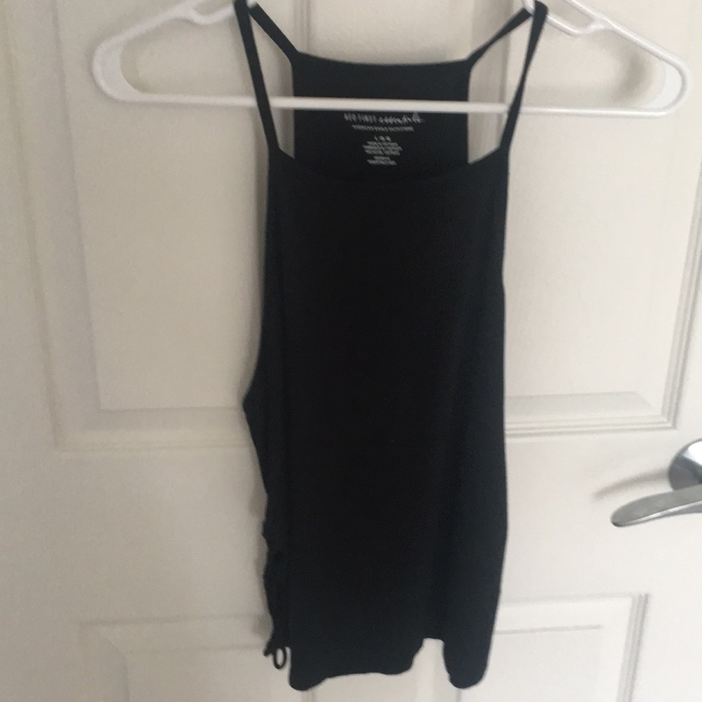 AEO Black Tank with Lace Sides
